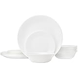 Corelle Coordinates 18-Piece Glass Dinnerware Set, Service for 6 - Winter Frost White