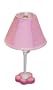 Build A Bear Workshop Table Lamp with Paw Shaped Pull and Base and Pink and White Gingham Tapered Shade