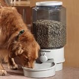  : Auto Pet Feeder-Holds 20 Pounds of Food-Large (Light Grey) (10"H x 26"W x 10"D)