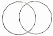 Italian Sterling Silver 2 1/2 inch Wavy Hoop Earrings