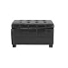 Asher Bicast Leather Storage Bench in Black