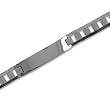 8.5" Tungsten Carbide Men's ID Bracelet with Germanium Beads