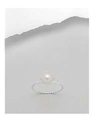 Fresh Water Pearls Ring In 92.5 Sterling Silver