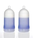Adiri BPA Free Natural Nurser Ultimate Bottle Stage 2 Blue, Med Flow (3-6 months) - 2 Pack