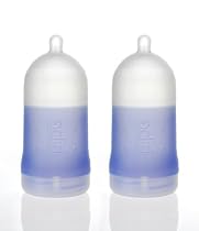 Adiri BPA Free Natural Nurser Ultimate Bottle Stage 2 Blue, Med Flow (3-6 months) - 2 Pack