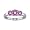 1/4 CT 3 Stone Pink Sapphire Ring 14K White Gold In Size 5 (Available In Sizes 5 - 10)