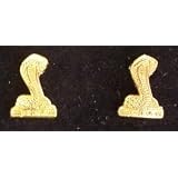 Shelby Cobra 3/8" Snake gold post Earrings- Shelby Mustang GT 500