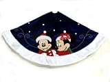 48 Inch Disney Blue Mickey Mouse and Minnie Mouse Christmas Holiday Tree Skirt