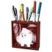   - Dogs Pomeranian - White Pomeranian - Tile Pen Holders-5 inch tile pen holder