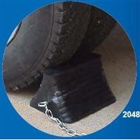 Heavy-Duty Wheel Chock w  12' Chain by Cortina