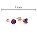 0.85 CTW Amethyst Gold Stud Earrings title=