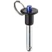 Push Button Button Handle Quick-Release Pins, Steel, Plain, Inch, Made In USA