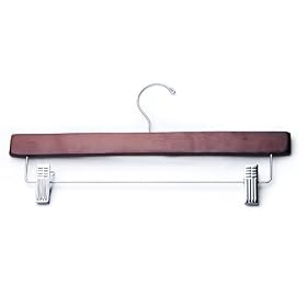 Dark Cherry Wooden Skirt and Pant Hangers with Clips (Box of 100) (Free Shipping!)
