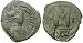 All Products : Byzantine Empire, Heraclius, 5 October 610 - 11 January 641 A.D.; Justinian I Undertype; Bronze Follis