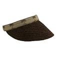 Scala Raffia Visor Palm Print Band (Palm Pals)