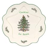 Spode Christmas Tree Star Cookies for Santa Plate