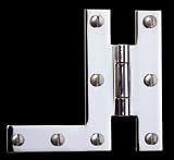 3 inch Flush Hinge - Bright chrome