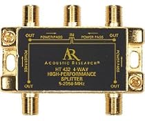 Acoustic Research PR432 High Performance 2.5 GHZ, 4-way splitter