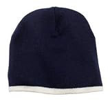 Port & Company - Beanie Cap Navy/Natural-OSFA