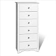 Monterey 6 Drawer Lingerie Chest In White Finish By Prepac Furniture