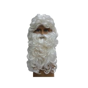 Weihnachtsmannperücke mit Bart deluxe