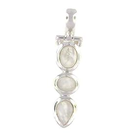 Rainbow Moonstone Pendant set in .925 Sterling Silver. by Moonstone Birthstones