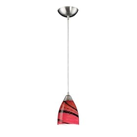 1 LIGHT PENDANT IN SATIN NICKEL AND by Elk