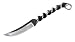 Herbertz Gürtelmesser, AISI 420, Ganzstahl, gedreht, Lederscheide