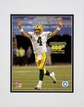 Photo File Green Bay Packers Brett Favre 400th Touchdown Matted Photo