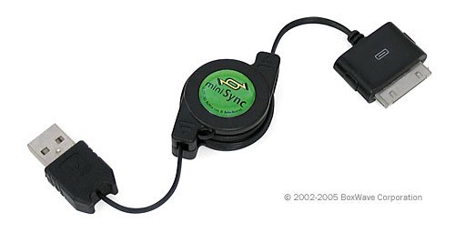 Apple iPod nano 3rd Generation miniSync Retractable Cable (USB (Black))