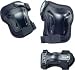 Boys Junior Knee Pads, Elbow Pads & Wrist Guards - Triple Pad Set AC750 - Black - Medium (7-10yrs)