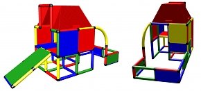 Imagen 2 de MMoveandstic 6006 - casa de juegos con tobogán y techo FABIAN niño