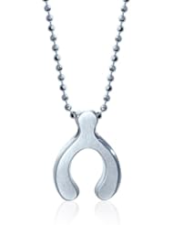 Alex Woo "Little Luck" Sterling Silver Wishbone Pendant Necklace, 16"