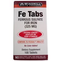 FERROUS SULF TB 325MG WMILL Size: 100