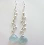 Fluorite and Fresh Water Pearl Dangle Earrings