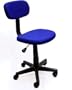 Blue Fabric Office Chair w/ Gas Lift and 360 degree swivel