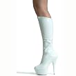 6 Inch Women's Sexy Knee High Boots Mid Platform Spiked Heel Stretch Boot With Zipper