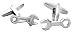 Rhodium plated set of spanner cufflinks