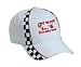 Give Blood Tease A Black Russian Terrier Adult White Racing Checker Hat / Cap