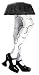 Womens Stitched White Pantyhose Tights