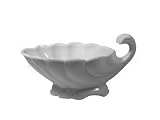 Apilco White Porcelain Shell Sauce Boat, 10 Ounce