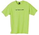 "I get high on PHP" 100% Cotton Unisex Tee with funny Beware of the Geek Joke Text