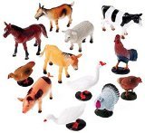 US Toy Company 2386 Farm Animals, 12 piece