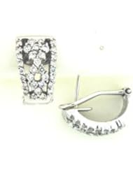 18k WHITE GOLD WOMENS EARRING LE-2152 DIAMOND 1.16CT TW