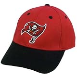NFL TAMPA BAY BUCCANEERS BUCS RED BLACK VELCRO HAT CAP