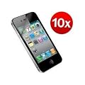 10 x Femstar-ware: Brand New iPhone 4G 4S Anti Scratch LCD Screen Cover Film Protectors for the Apple iPhone 4 / 4G / 4S 16GB & 32GB with Free MicroFibre Cleaning Cloth for Easy Application