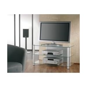 VCM Siena TV-Möbel Aluminium Klargas