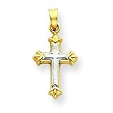 14k Rhodium Mini Cross Pendant
