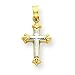 14k Rhodium Mini Cross Pendant