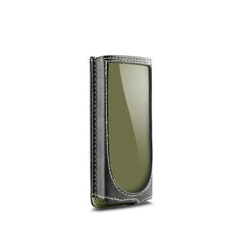 DLO - Philips Electronics DLZ57632/17 Leather Sleeve (HipCase) with Belt Clip, for Zune 4/8/16 GB (Black with Green Trim)